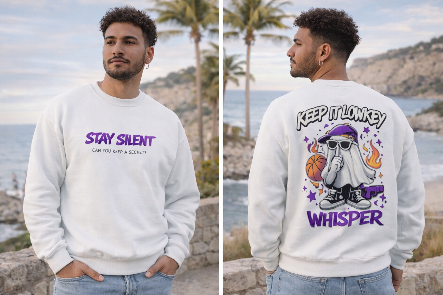 Copy of Copy of Classic Unisex Crewneck Sweatshirt | WHISPER 18000 White mit Aufdruck - Versanddauer 3–4 Tage.