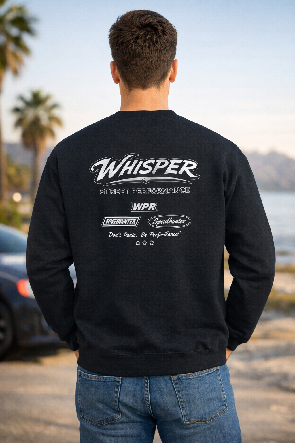 Classic Unisex Crewneck Sweatshirt | WHISPER 18000 Black mit Aufdruck - Versanddauer 3–4 Tage.