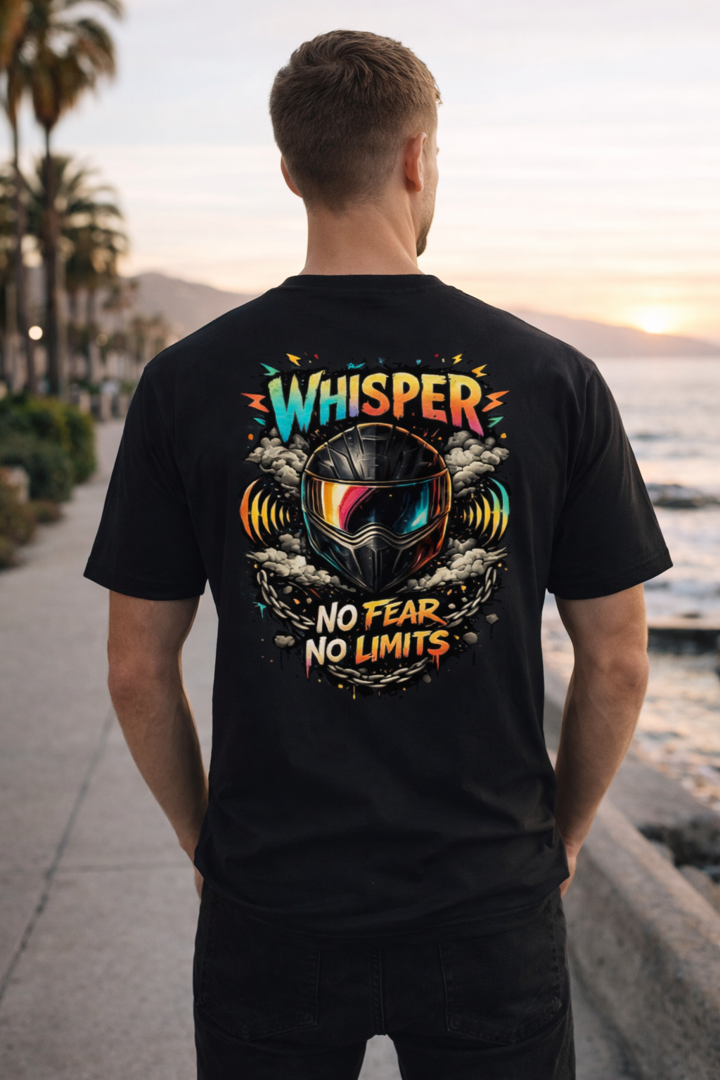Unisex Heavyweight T-Shirt | WHISPER 3010 Schwarz mit Druck - Lieferzeit 3-4 Tage.