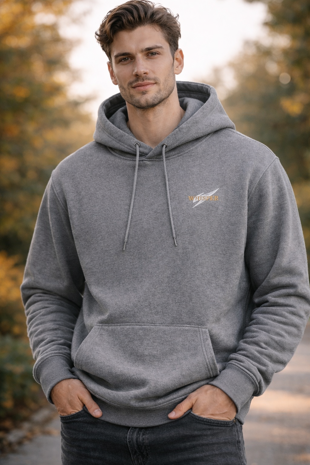 Classic Unisex Pullover Hoodie | WHISPER 18500 Black bestickt - Versanddauer 3–4 Tage.