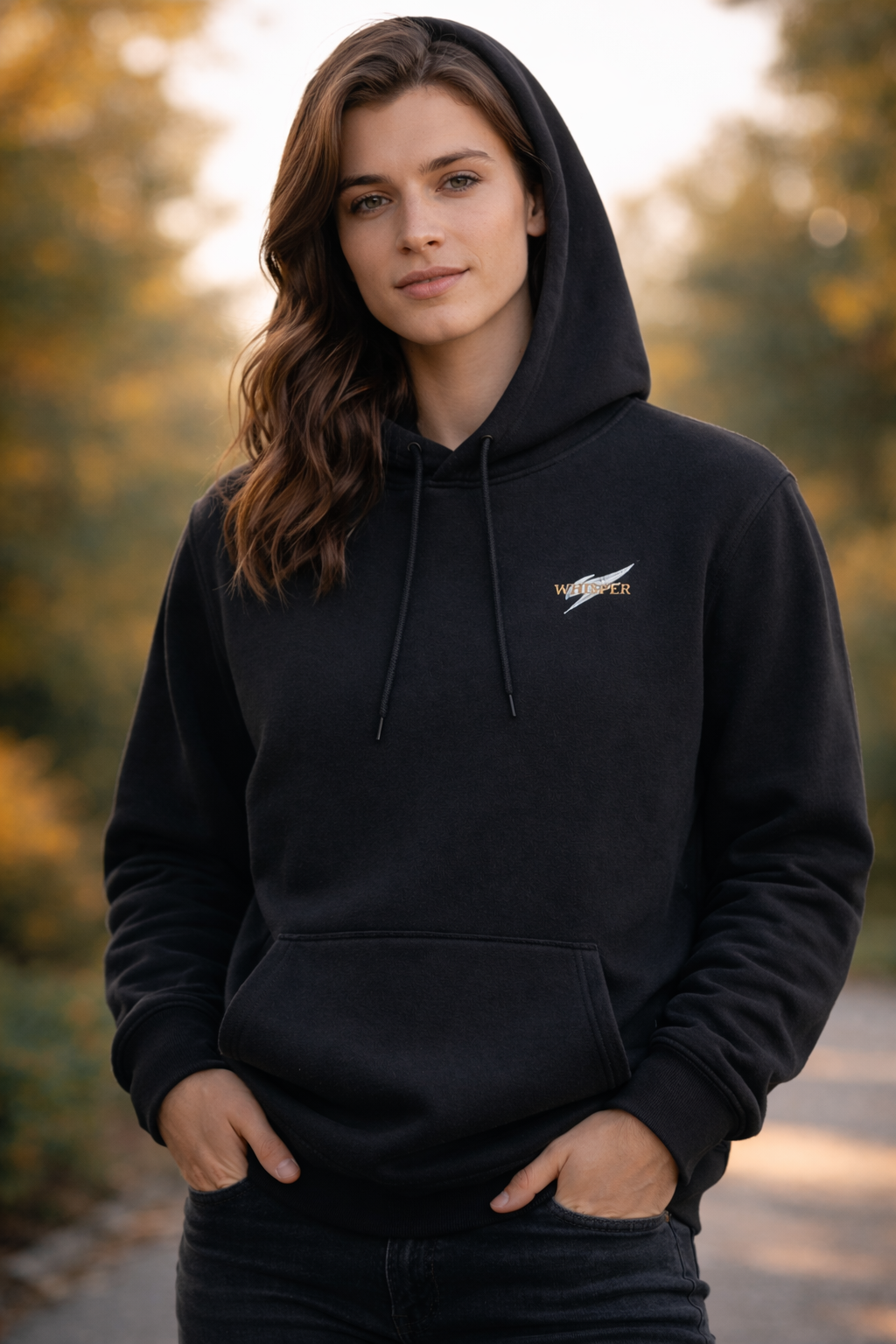 Classic Unisex Pullover Hoodie | WHISPER 18500 Black bestickt - Versanddauer 3–4 Tage.
